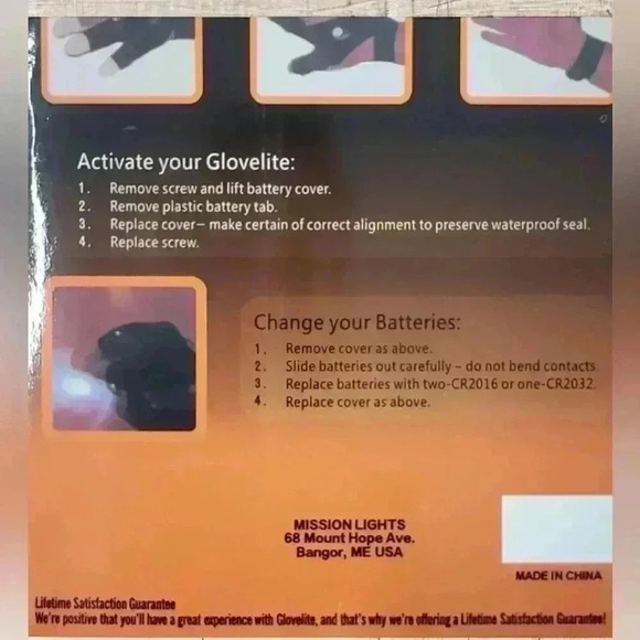 LED Gloves Flashing Light Up Party Glow Outdoors Workshop Handyman Fun NWT - Picture 12 of 16